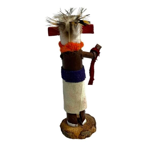 Hand-Painted Kachina Dolls Set Lot of 2 1- Signed R Grey Native Wood Figures SEE - Picture 14 of 16